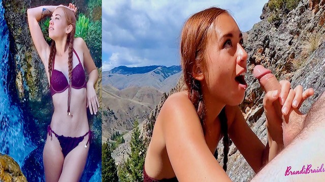 В горах устраивает еблю  для молодки красотки